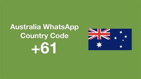 australia country code +61.